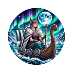 Viking Queen Northern Lights Cut Decal